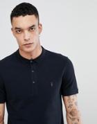 Allsaints Polo Shirt With Logo In Black - Black