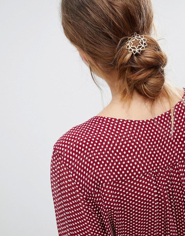 Orelia Heart Chakra Hair Clip - Gold