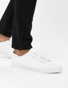 Asos Design Sneakers In White With Toe Cap
