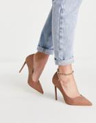 Steve Madden Vala Pumps In Tan Nubuck-brown