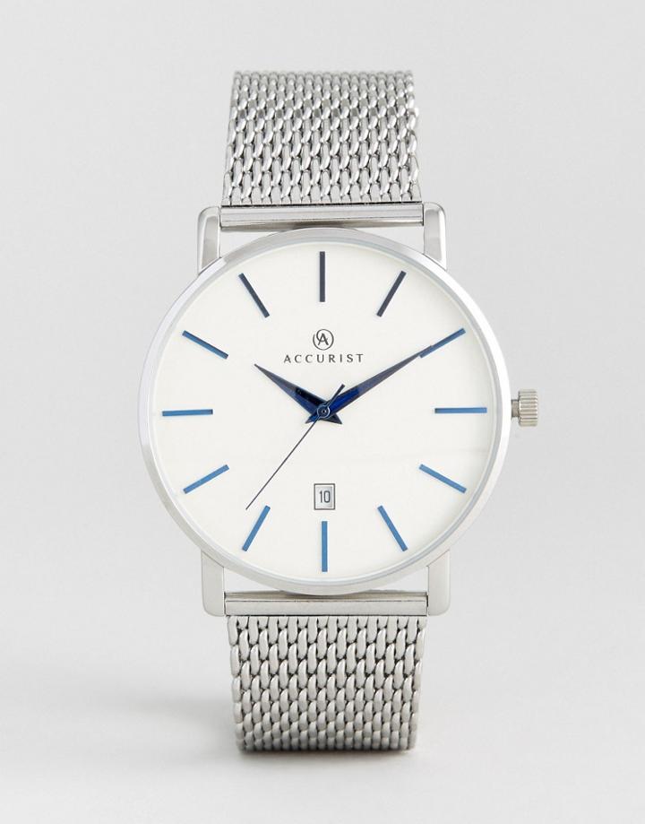 Accurist Silver Mesh Watch - Silver