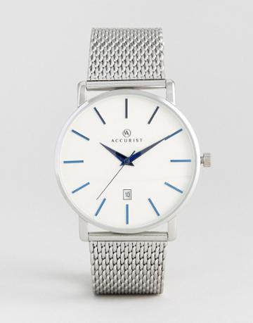 Accurist Silver Mesh Watch - Silver