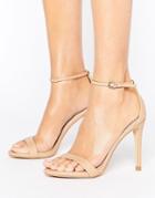 Steve Madden Stecy Nude Barely There Sandals - Beige