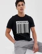 Jack & Jones Barcode Logo T-shirt-black