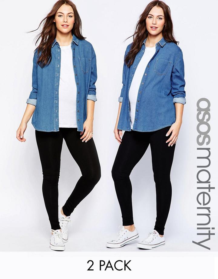 Asos Maternity Full Length Legging 2 Pack - Multi