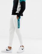 Nicce Skinny Sweatpants In White Color Block
