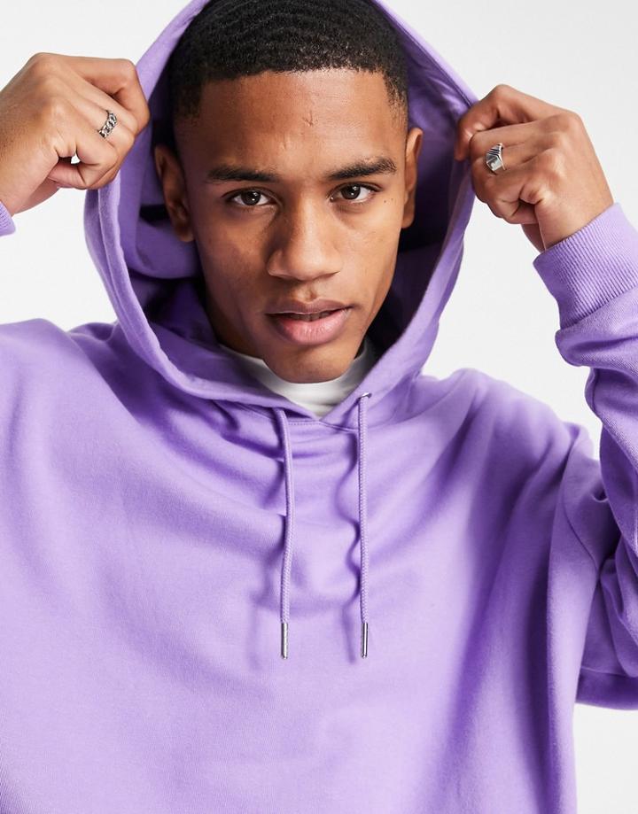 Asos Design Oversized Hoodie In Purple