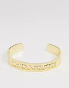 Seven London Curb Chain Bangle In Gold