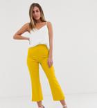 Miss Selfridge Crop Tailored Pants In Yellow - Yellow