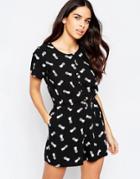 Sugarhill Boutique Romper In Pineapple Print