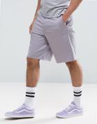 Asos Skater Shorts With Raw Edge In Lilac - Purple