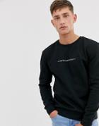 Le Breve Back Print Sweatshirt-black