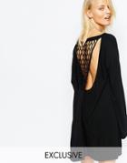 Religion Cage Back Dress - Black