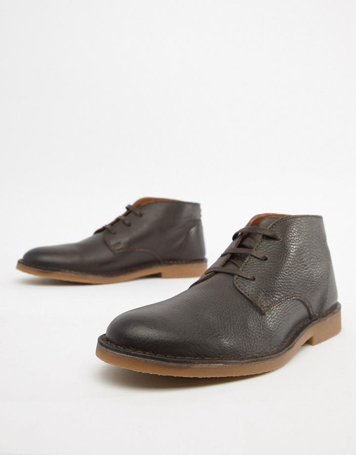 Selected Homme Leather Desert Boot