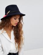 Vixen Space Ship Embellished Trilby - Navy