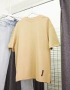 Bershka T-shirt In Washed Stone-neutral