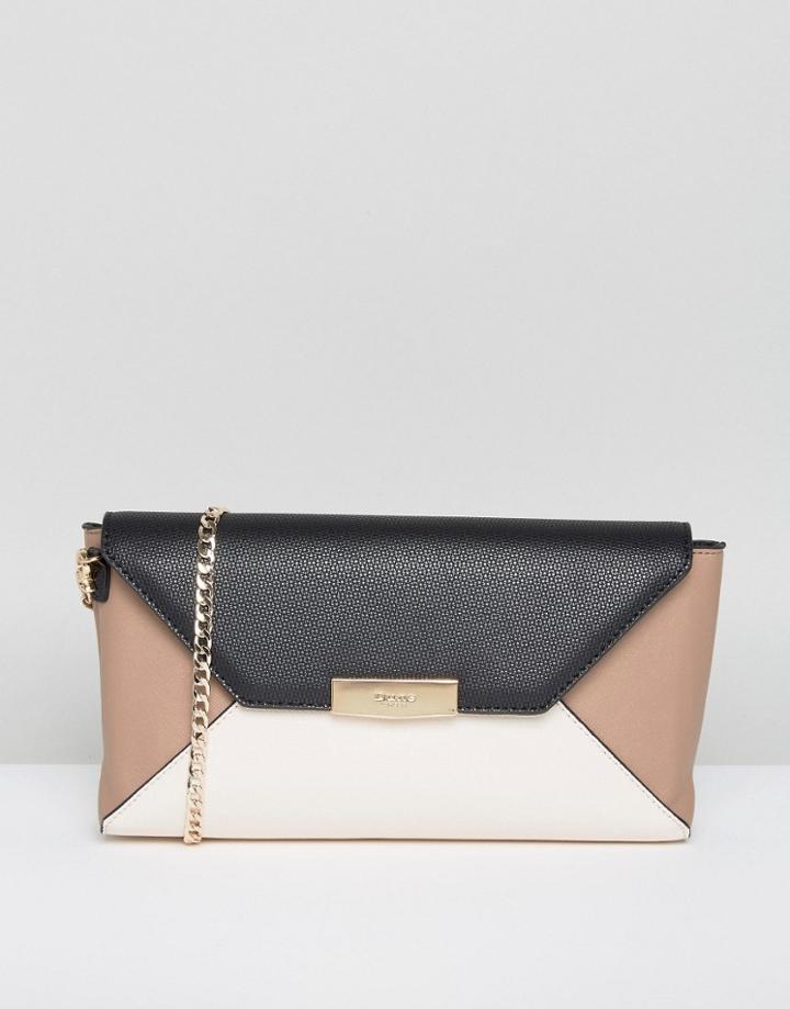 Dune Color Block Clutch Bag - Black