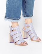 Miista Isabella Strappy Leather Heeled Sandals - Lavender