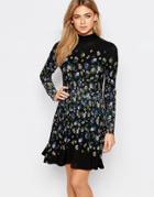 Oasis Daisy Placement Dress - Multi