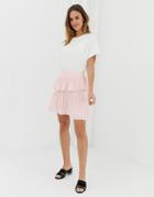 Naf Naf Layered Frills Mini Skirt - Pink