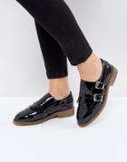 Asos Mastermind Monk Flat Shoes - Black