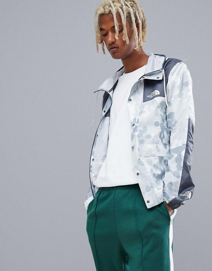 The North Face 1985 Seasonal Celebration Mountain Jacket In Macrofleck Print - White