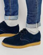 Bellfield Berick Suede Derby Shoes - Blue