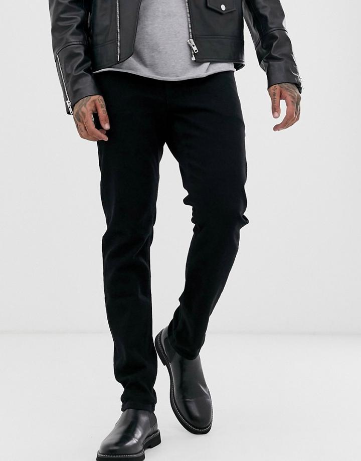 Asos Design Recycled Slim Jeans In Black - Black