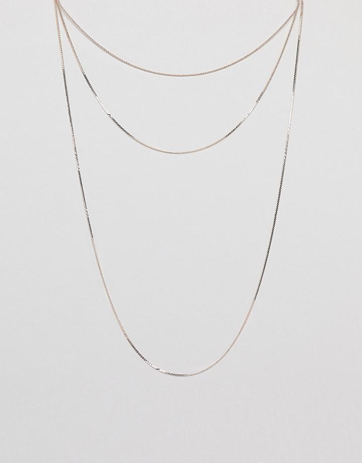 Missguided Long Chain Rose Gold Necklace - Gold