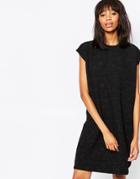 Minimum Shift Dress With Stripe Detail - 999 Black