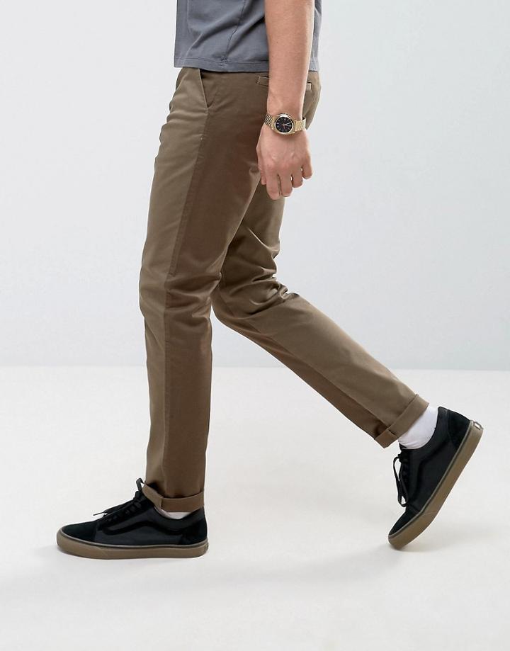 Asos Skinny Cut And Sew Pants In Khaki - Green