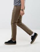 Asos Skinny Cut And Sew Pants In Khaki - Green
