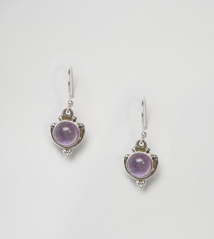 Jo Bali By Kingsley Ryan Sterling Silver Amethyst Drop Earrings - Silver