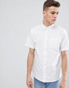 D-struct Basic Oxford Short Sleeve Shirt - White
