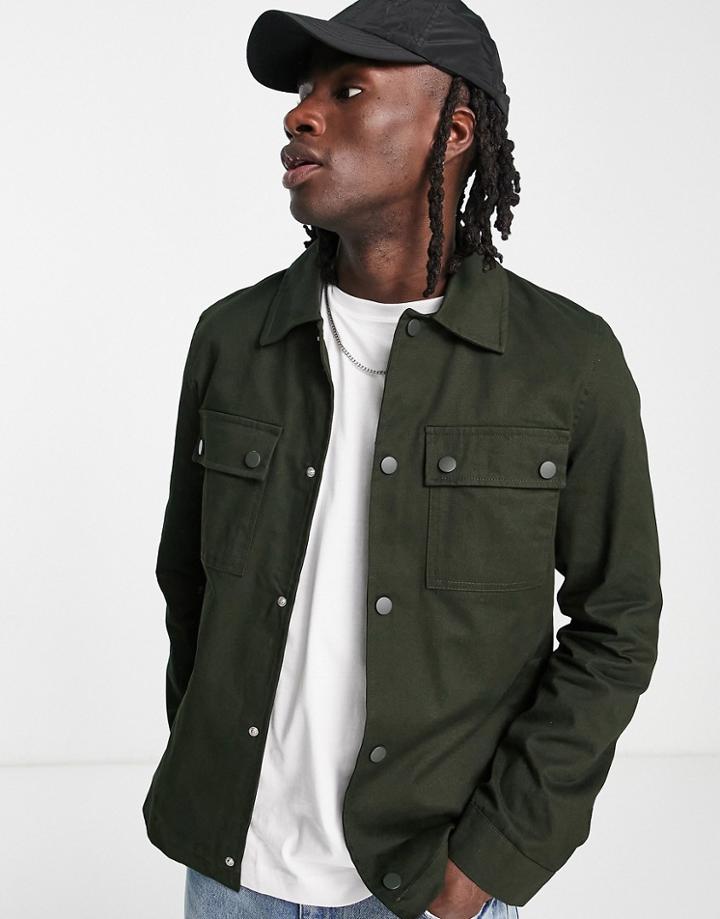 Bolongaro Trevor Worker Jacket In Khaki-green
