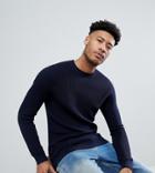 Ted Baker Tall Knitted Crew Neck Sweater - Navy