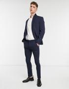 Bolongaro Trevor Plain Skinny Suit Pants In Navy