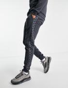 River Island Monogrammed Sweatpants In Gray-grey