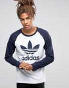 Adidas Originals Trefoil Raglan Long Sleeve T-shirt Ay7804 - White