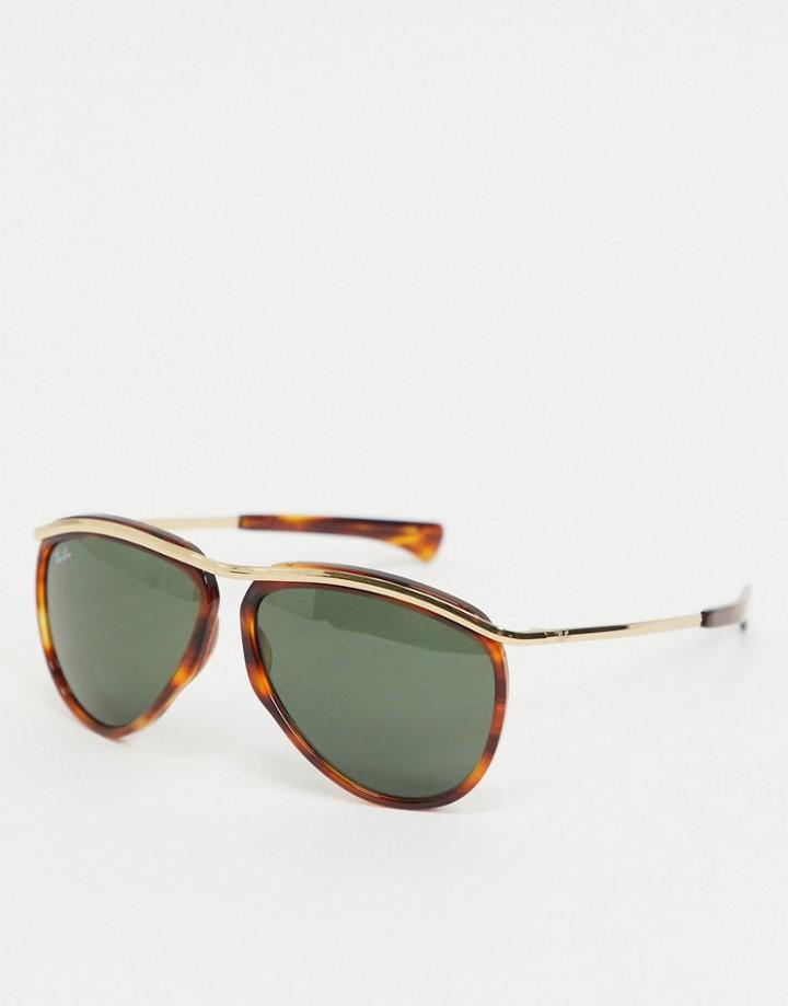 Ray-ban Aviator Sunglasses In Tort Orb2219-brown