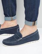 Kg By Kurt Geiger Loafers In Navy Suede - Blue