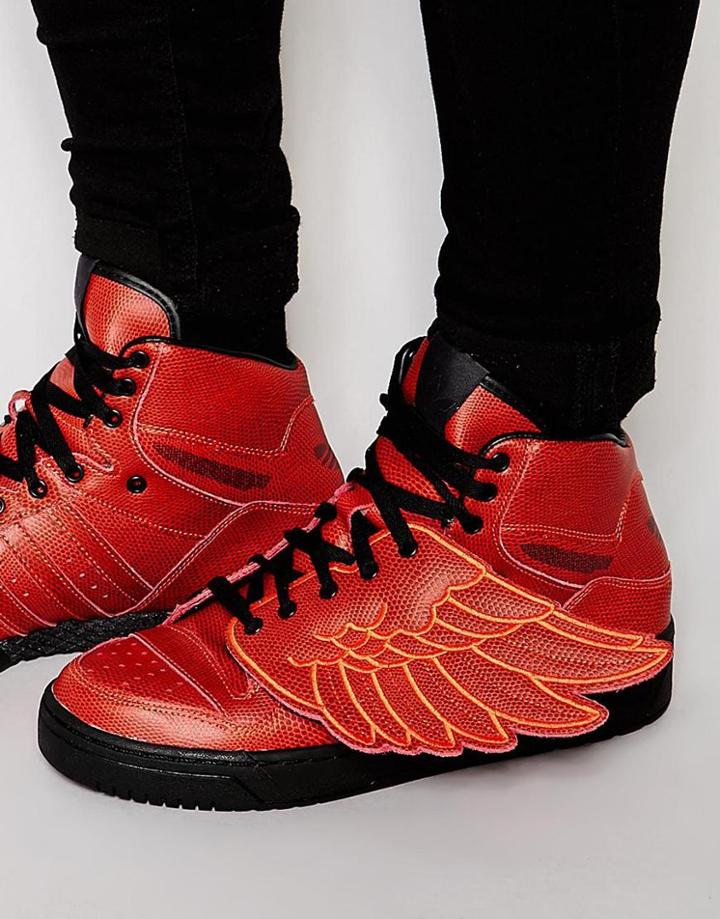 Adidas X Jeremy Scott Wings Basket Ball Sneakers - Red