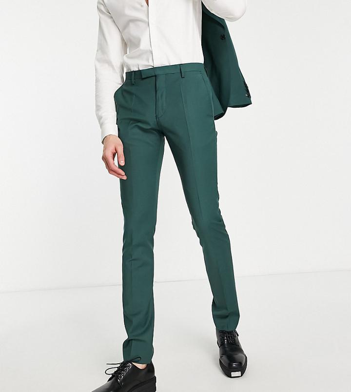 Twisted Tailor Tall Suit Pants In Forest Green
