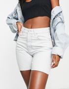 Topshop Ultimate Denim Short In Super Bleach-blue