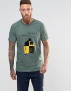 The North Face T-shirt With Denali Mountain Print In Green - Green
