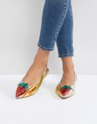 Asos Lime Sling Back Ballet Flats - Multi