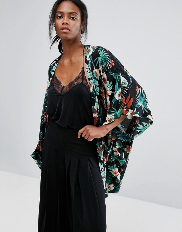 Gestuz Palm Print Kimono - Multi