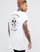 Asos Super Oversized T-shirt With Skull Print - White