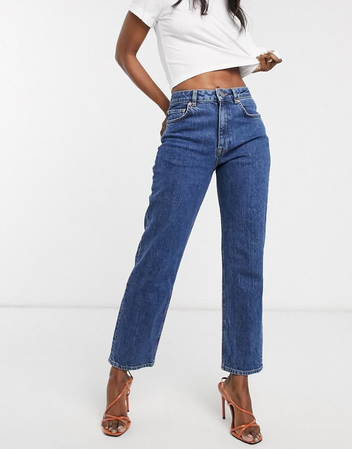 Levi's 501 High Rise Short With Raw Hem And Rips-blue
