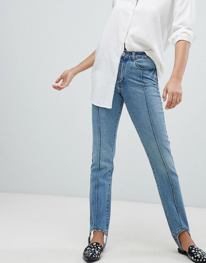 Vero Moda Stirrip Straight Leg Jeans L32-blue